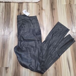 Forever 21 Charcoal Faux Leather Trousers